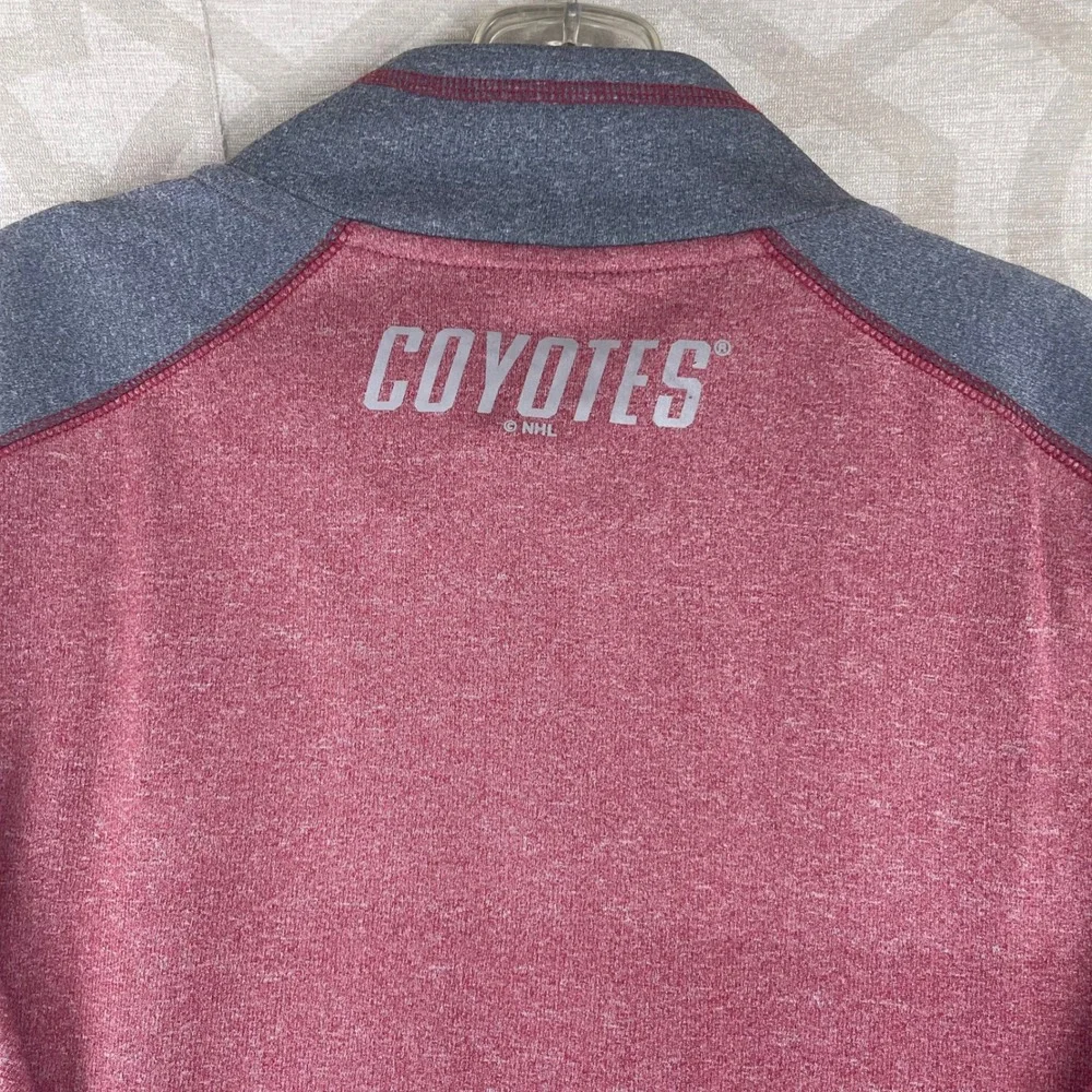 NHL Arizona Coyotes Quarter Zip‎ Pullover Mens XL Maroon Gray Heathered 1145318